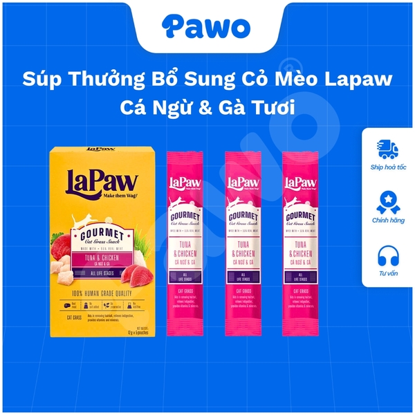Súp thưởng bổ sung cỏ mèo Lapaw