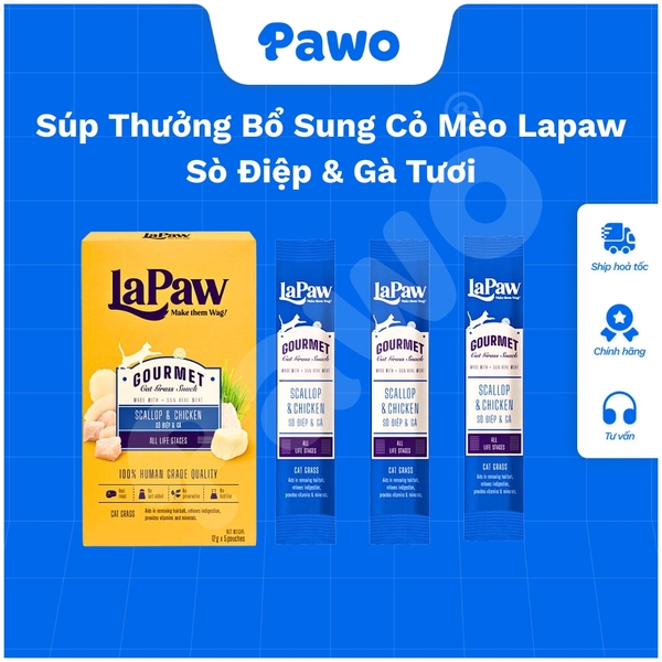Súp thưởng bổ sung cỏ mèo Lapaw