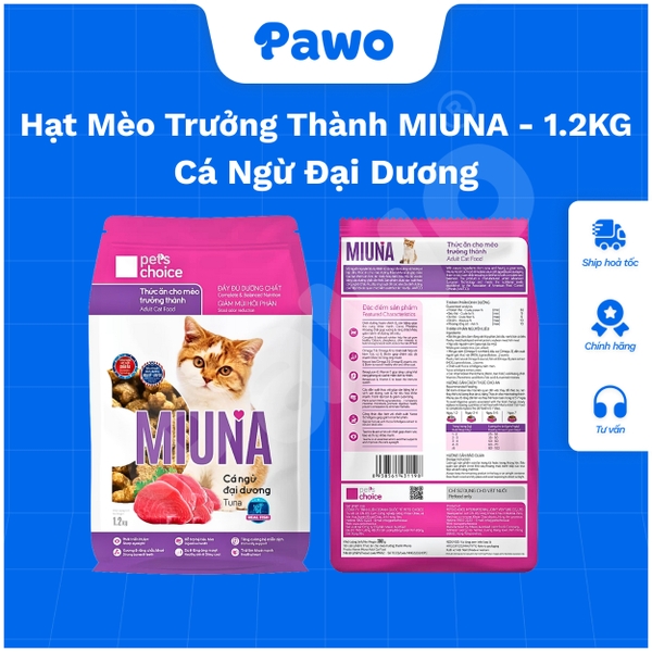 Hạt Miuna Adult Cá Ngừ