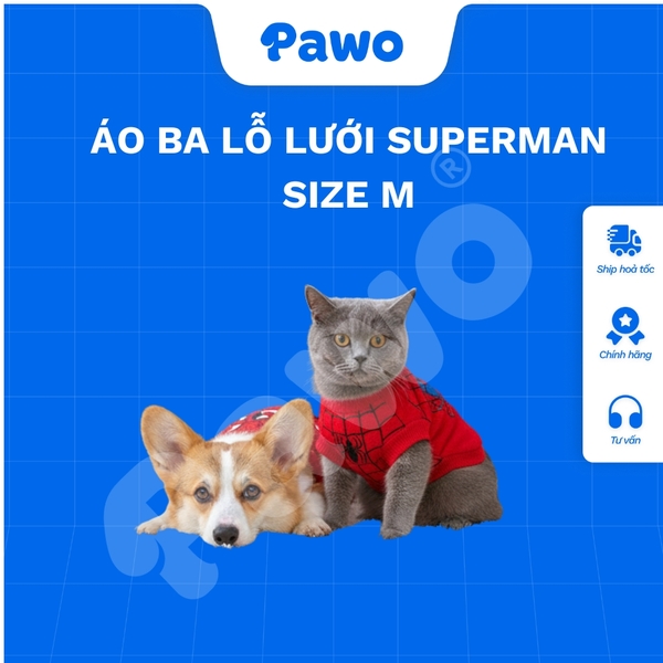 Áo ba lỗ dạng lưới Superman nhiều size - PAWO