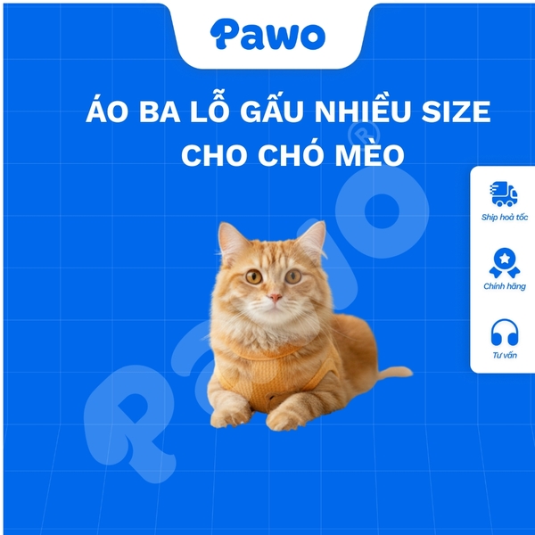 Áo ba lỗ gấu nhiều size cho chó mèo - PAWO