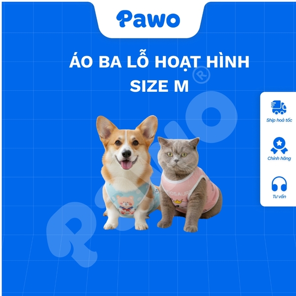 Áo ba lỗ hoạt hình nhiều size - PAWO
