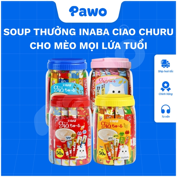 Soup thưởng INABA CIAO churu cho mèo | PAWO