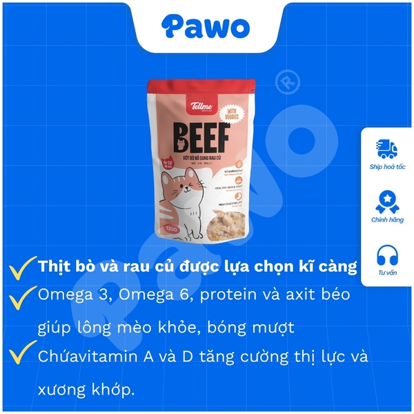 Pate và Xốt Tell me cho mèo