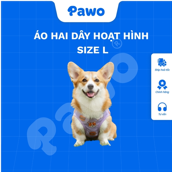 Áo hai dây hoạt hình thú cưng - PAWO