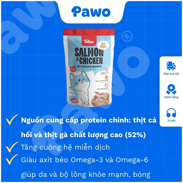 Pate và Xốt Tell me cho mèo