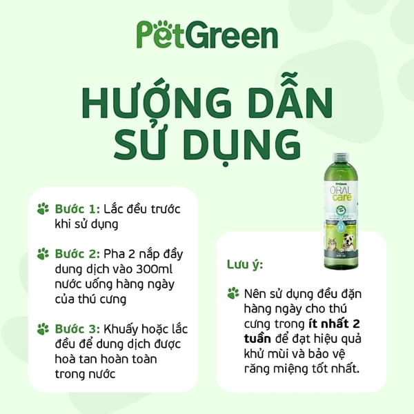 SPVS - Uống khử mùi và bảo vệ răng miệng Pet Green
