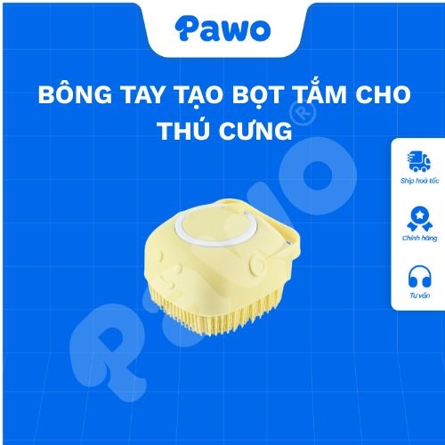 Bông tay tắm tạo bọt nhiều màu | PAWO