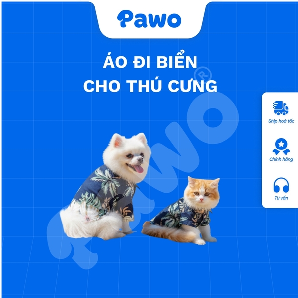 Áo họa tiếc đi biển cho thú cưng - PAWO