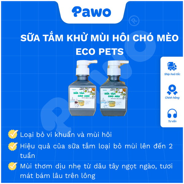 Sữa tắm Eco Pets cho mèo - giảm rụng lông | PAWO