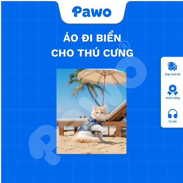 Áo họa tiếc đi biển cho thú cưng - PAWO