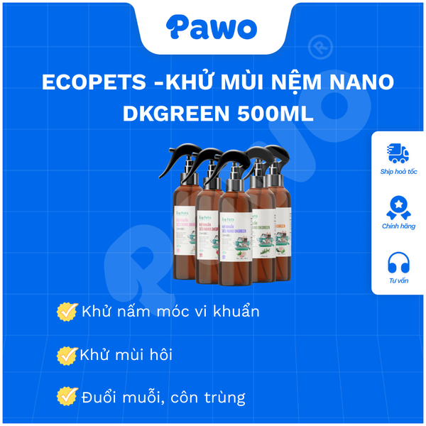 SPVS - Eco Pets - Xịt khuẩn siêu Nano DKGREEN - 500ml | PAWO