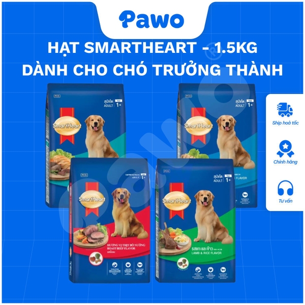 Hạt Smartheart cho chó trưởng thành túi 1,5 kg | PAWO