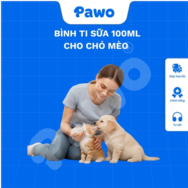 Bình ti sữa cho chó mèo 100ml - PAWO