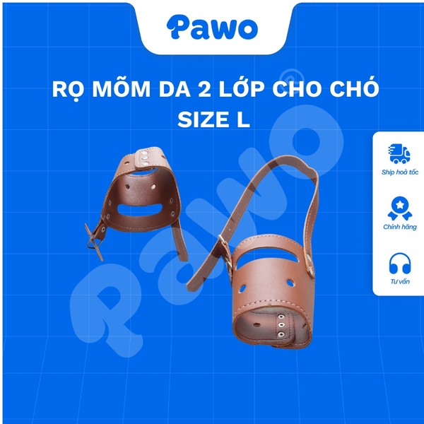 Rọ mõm da 2 lớp mềm cho chó - PAWO