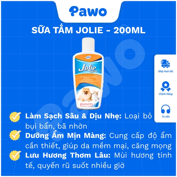 Sữa tắm Jolie dành cho cả chó và mèo | PAWO