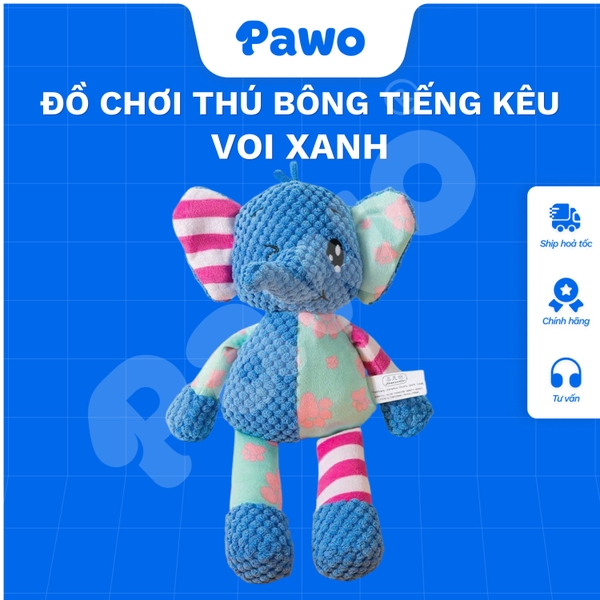 Đồ chơi thú bông tiếng kêu - Voi xanh