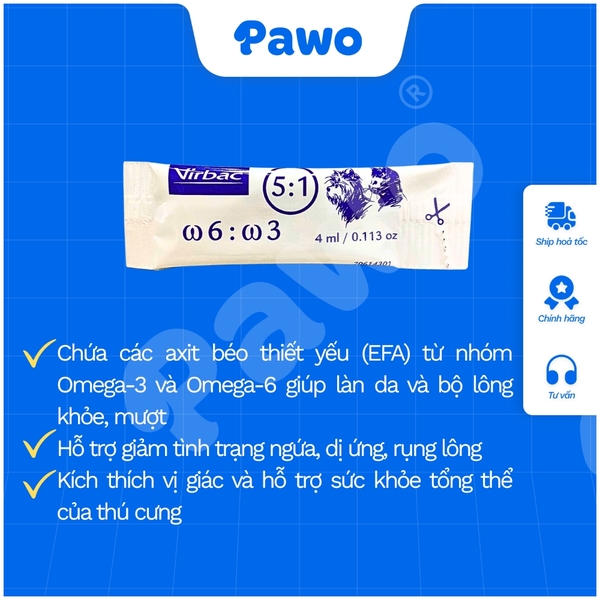 Gel Dinh Dưỡng Cho Chó Mèo Megaderm Virbac PAWO