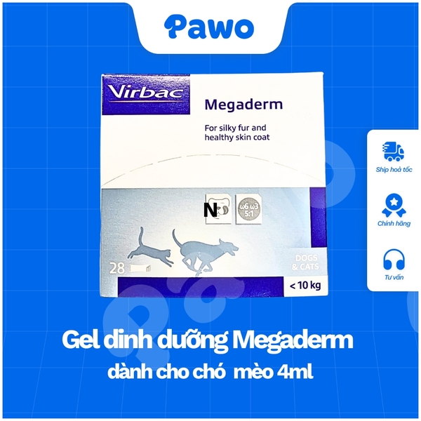 Gel Dinh Dưỡng Cho Chó Mèo Megaderm Virbac PAWO