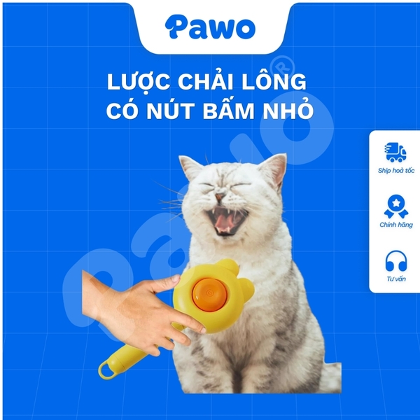 Lược chải lông có nút bấm nhỏ cho thú cưng - PAWO