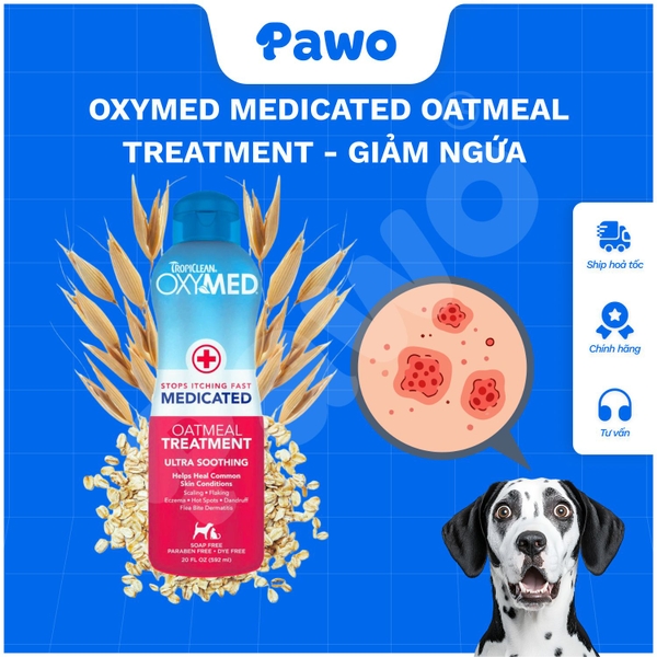 Oxymed medicated oatmeal treatment - Đặc trị giảm ngứa | PAWO