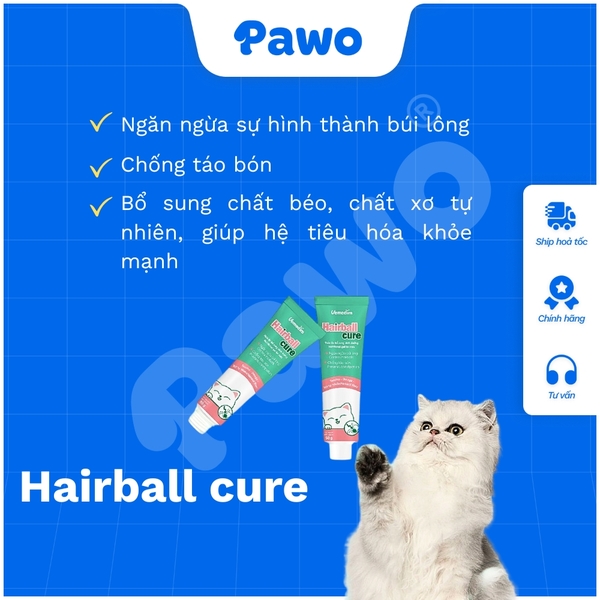Gel dinh dưỡng tiêu búi lông Hairball Cure 50g cho mèo PAWO
