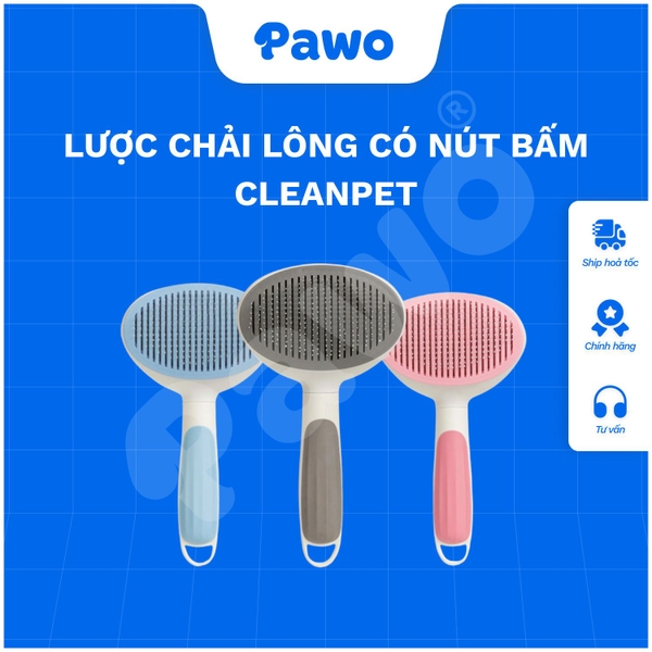 Lược chải lông có nút bấm Cleanpet | PAWO