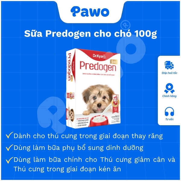 Sữa cho chó mèo Dr Kyan Predogen Precaten Petsure Petilac [Hộp 100g] PAWO