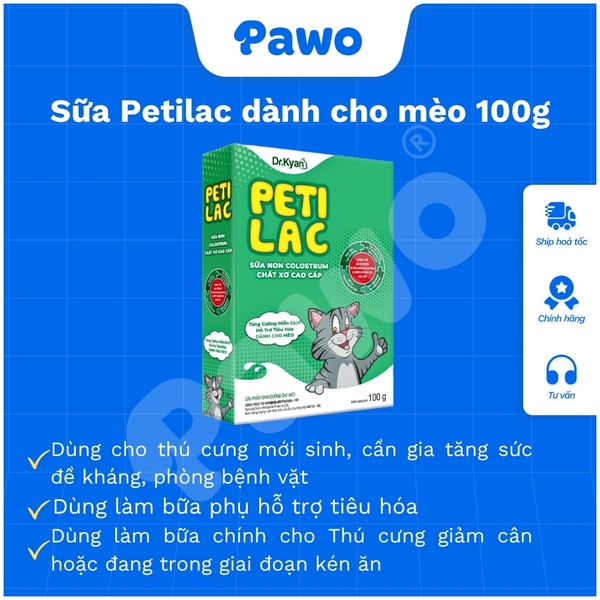 Sữa cho chó mèo Dr Kyan Predogen Precaten Petsure Petilac [Hộp 100g] PAWO
