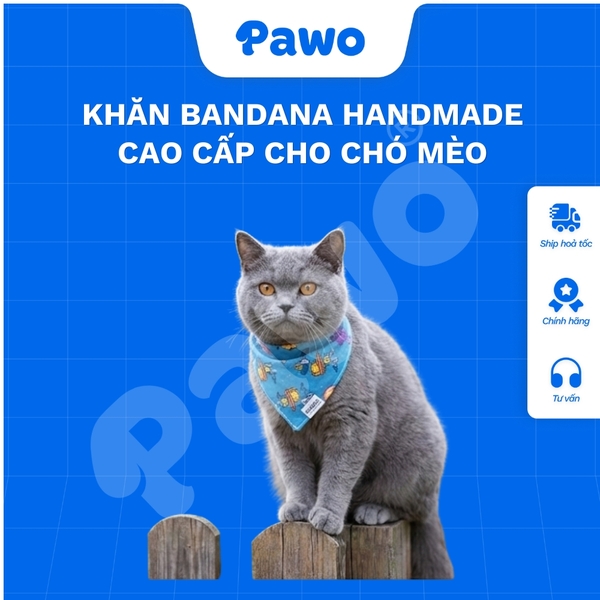 Khăn bandana handmade cao cấp cho thú cưng - PAWO