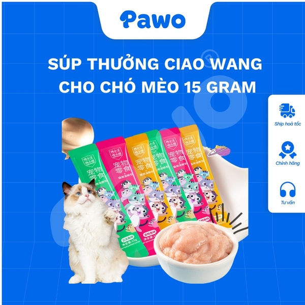 Súp thưởng Ciao Wang cho chó mèo 15 gram