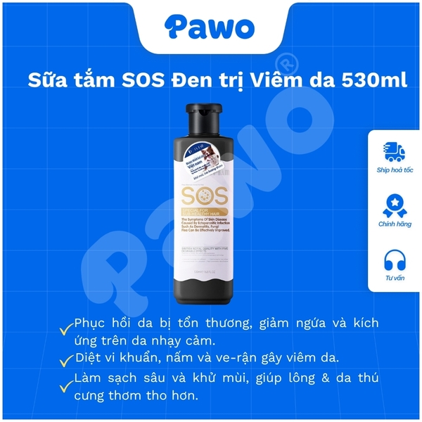 SPVS - Sữa tắm SOS cho thú cưng chai 530ml | PAWO