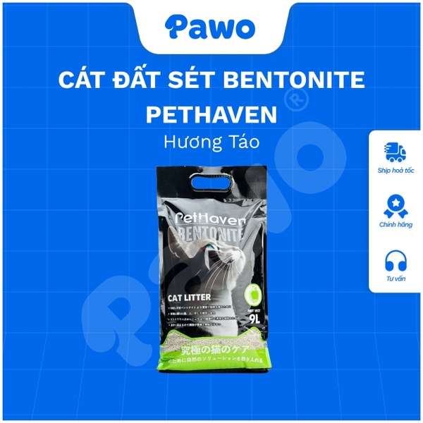 Cát đất sét bentonite PetHaven 9L - Cát vệ sinh cho mèo