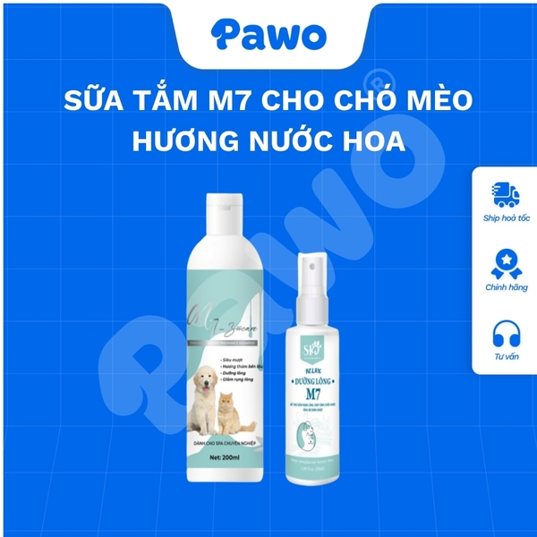 Sữa tắm M7 hương nước hoa dành cho chó mèo PAWO