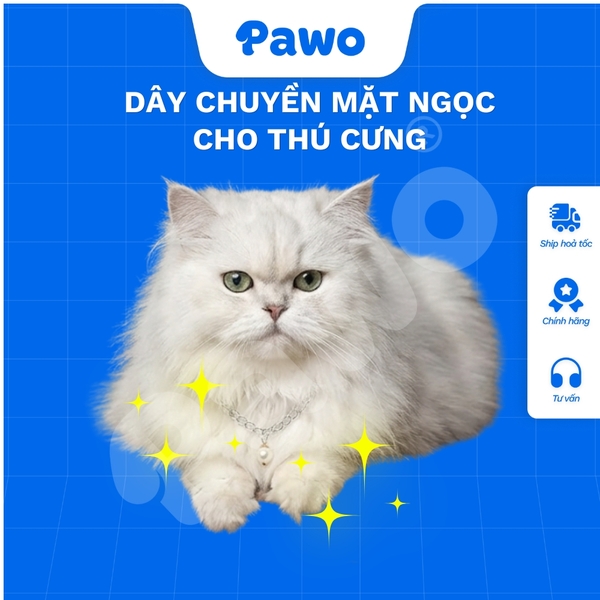 Dây chuyền mặt ngọc cho thú cưng - PAWO
