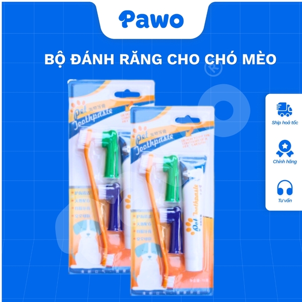 Bộ Đánh Răng Cho Chó Mèo PAWO