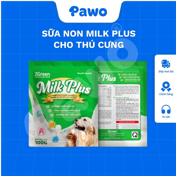Sữa MILK PLUS bổ sung vitamin, khoáng chất cho thú cưng 100g - PAWO
