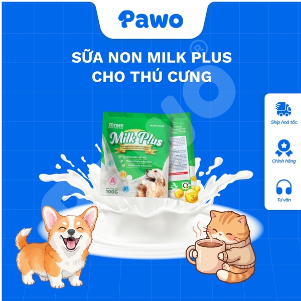Sữa MILK PLUS bổ sung vitamin, khoáng chất cho thú cưng 100g - PAWO