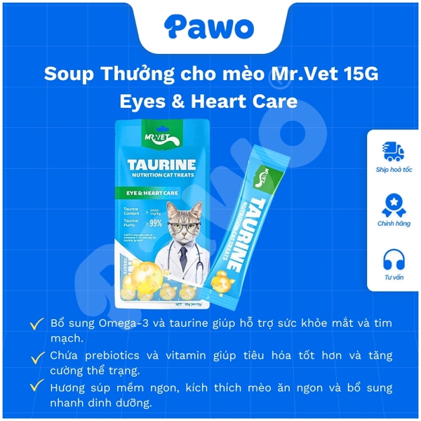 Súp Thưởng Cho Mèo Mr.Vet 15g PAWO
