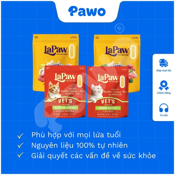 Hạt Lapaw 1,5kg cho mèo PAWO