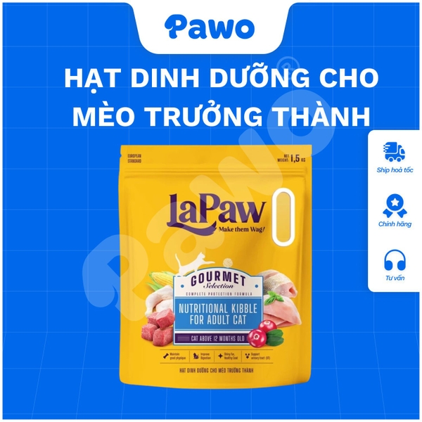 Hạt Lapaw 1,5kg cho mèo PAWO