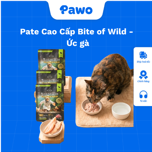 Pate Cao Cấp Bite of Wild Túi 70G PAWO