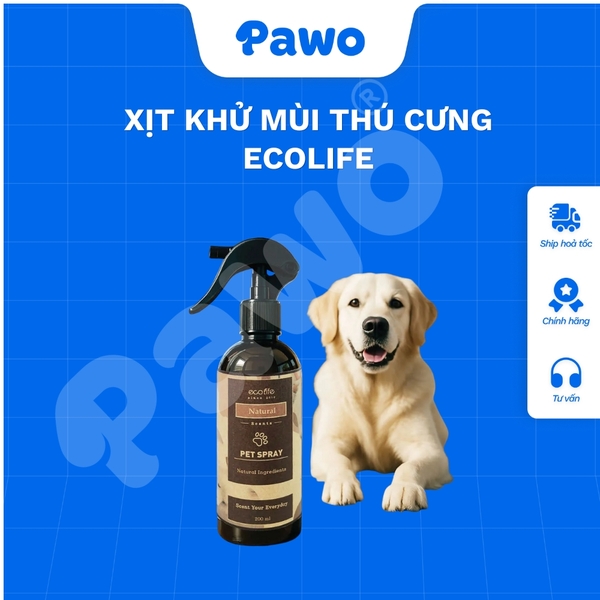 Xịt thơm, kháng khuẩn khu vực và đồ dùng thú cưng EcoLife - PAWO