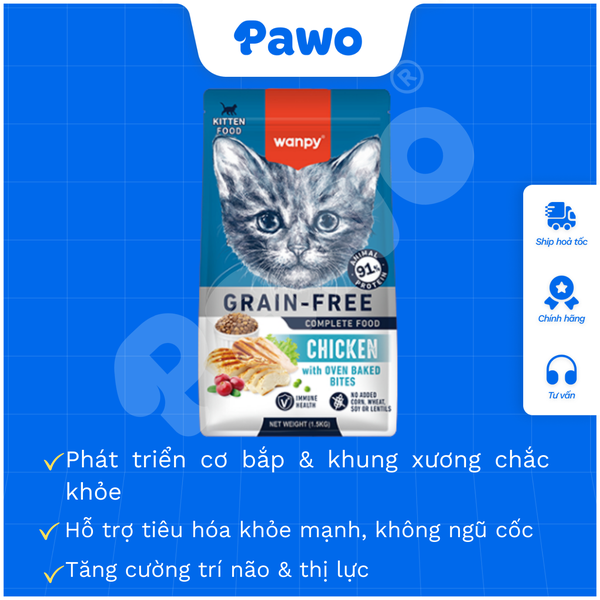 Hạt Wanpy cho Mèo 500g