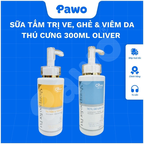 Sữa Tắm Trị Nấm Viêm Da Oliver PAWO