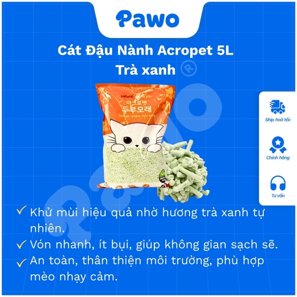 Cát vệ sinh đậu nành AcroPet 5L | PAWO