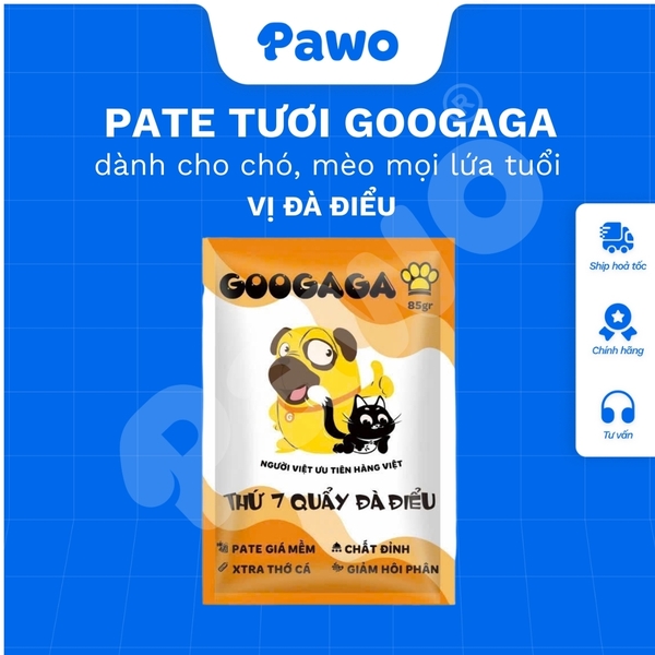 Phù Hợp Bé Kén Ăn - Pate Tươi Googaga 85G Cho Chó và Mèo, Dinh Dưỡng | PAWO