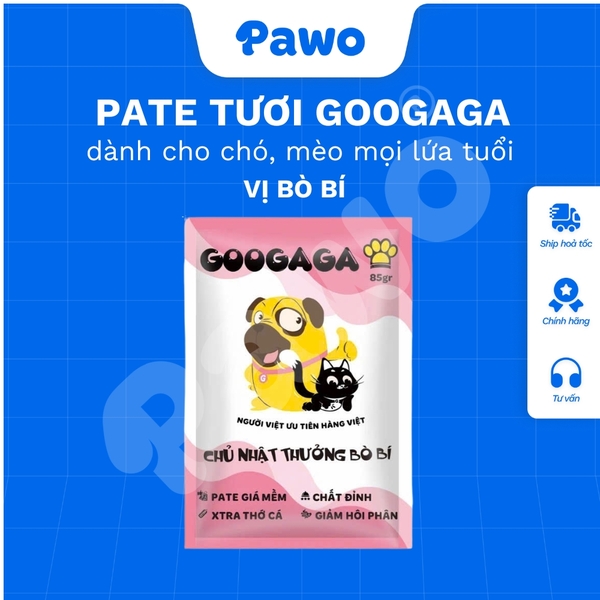 Phù Hợp Bé Kén Ăn - Pate Tươi Googaga 85G Cho Chó và Mèo, Dinh Dưỡng | PAWO