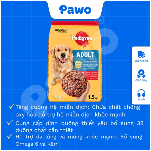 Hạt Pedigree chó Lớn 1.5kg | PAWO