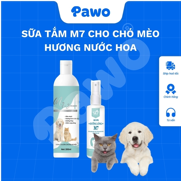 Sữa tắm M7 hương nước hoa dành cho chó mèo PAWO
